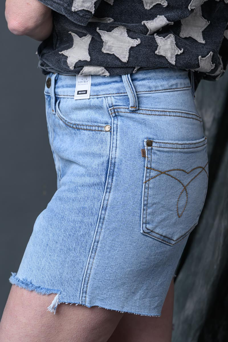 Mid-Rise RM Dad Shorts Double Pocket