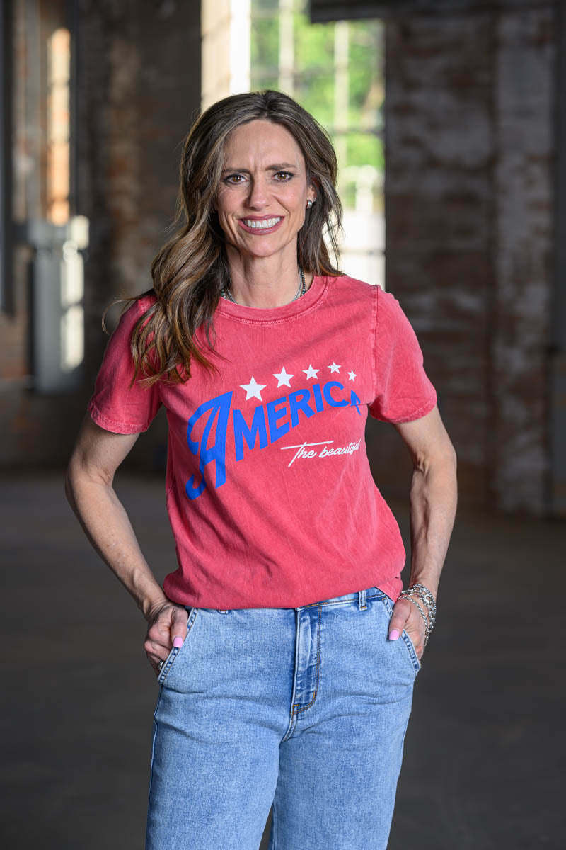 The Beautiful America Tee | Vintage Patriotic Graphic T-Shirt