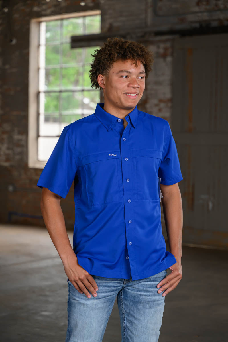 Game Guard Men’s Short Sleeve HydroBlue Shirt – Lightweight Outdoor Performance Shirt