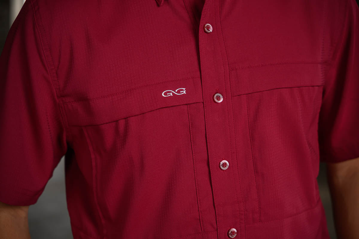 Game Guard Scout Shirt in Oxblood Red – Lightweight Outdoor Performance Shirt