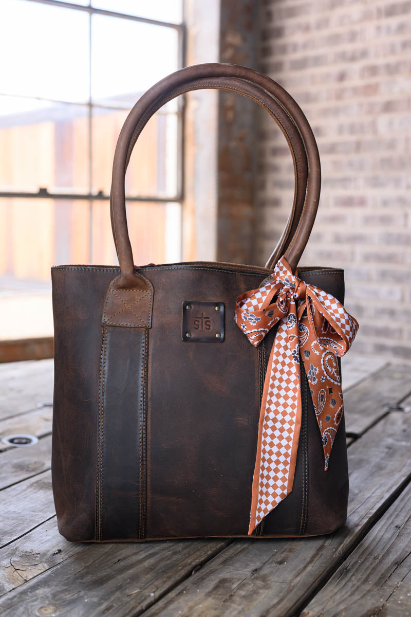 Luck Be a Paisley Twilly - Saddle Brown