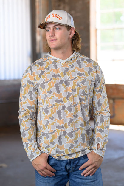Simply Southern Camo Short Sleeve Polo Hoodie – Casual Hooded Polo Shirt