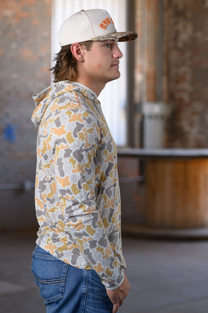 Simply Southern Camo Short Sleeve Polo Hoodie – Casual Hooded Polo Shirt