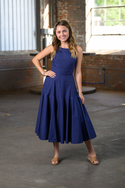 Navy A-Line Dress