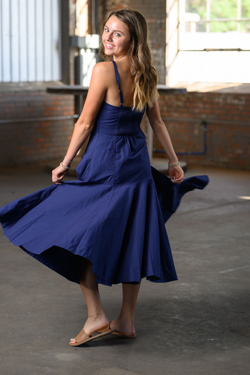 Navy A-Line Dress