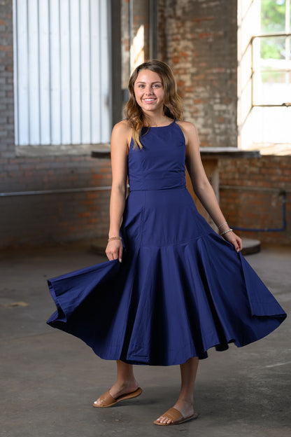 Navy A-Line Dress