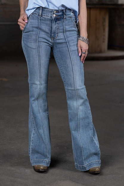 Judy Blue High Waist Trouser Flare Jeans – Women’s Boutique Flare Denim
