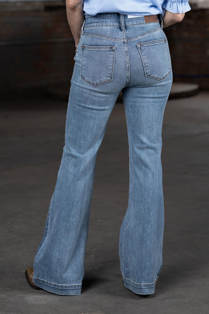 Judy Blue High Waist Trouser Flare Jeans – Women’s Boutique Flare Denim
