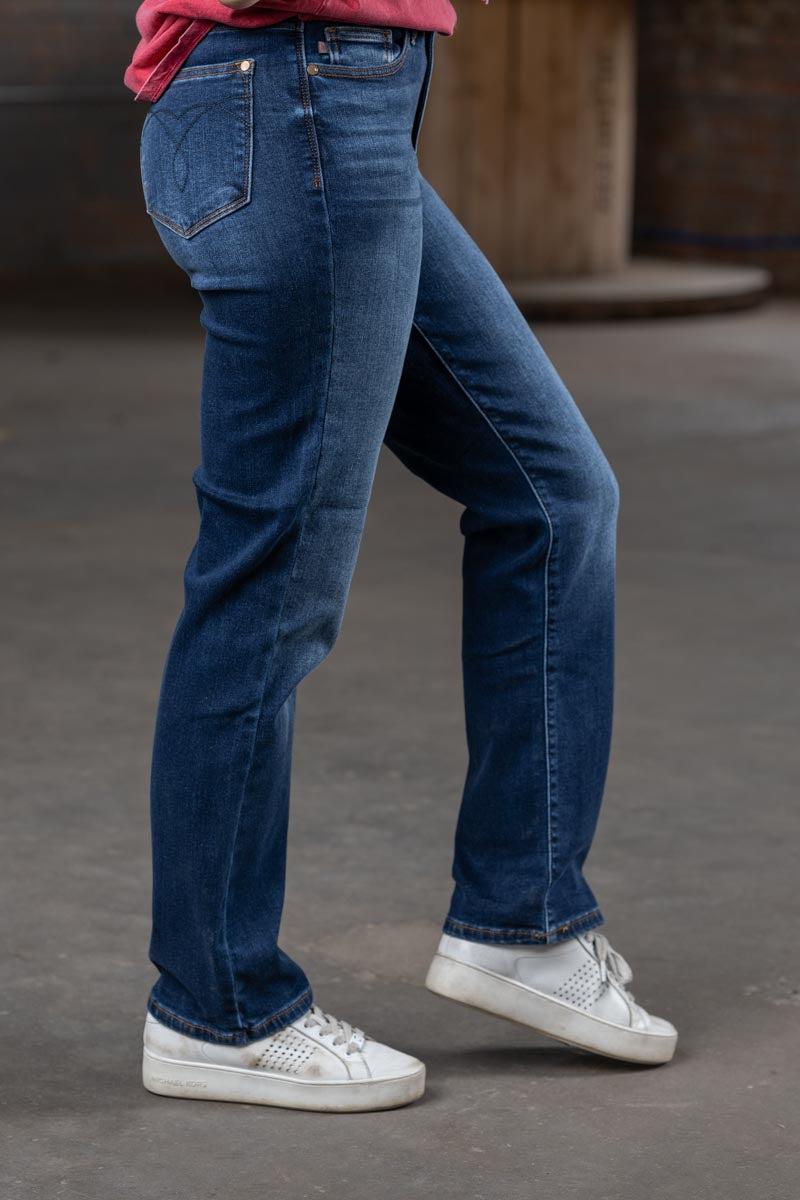 Judy Blue Vintage Wash Therma Denim Straight Leg Jeans – Women’s Boutique Denim
