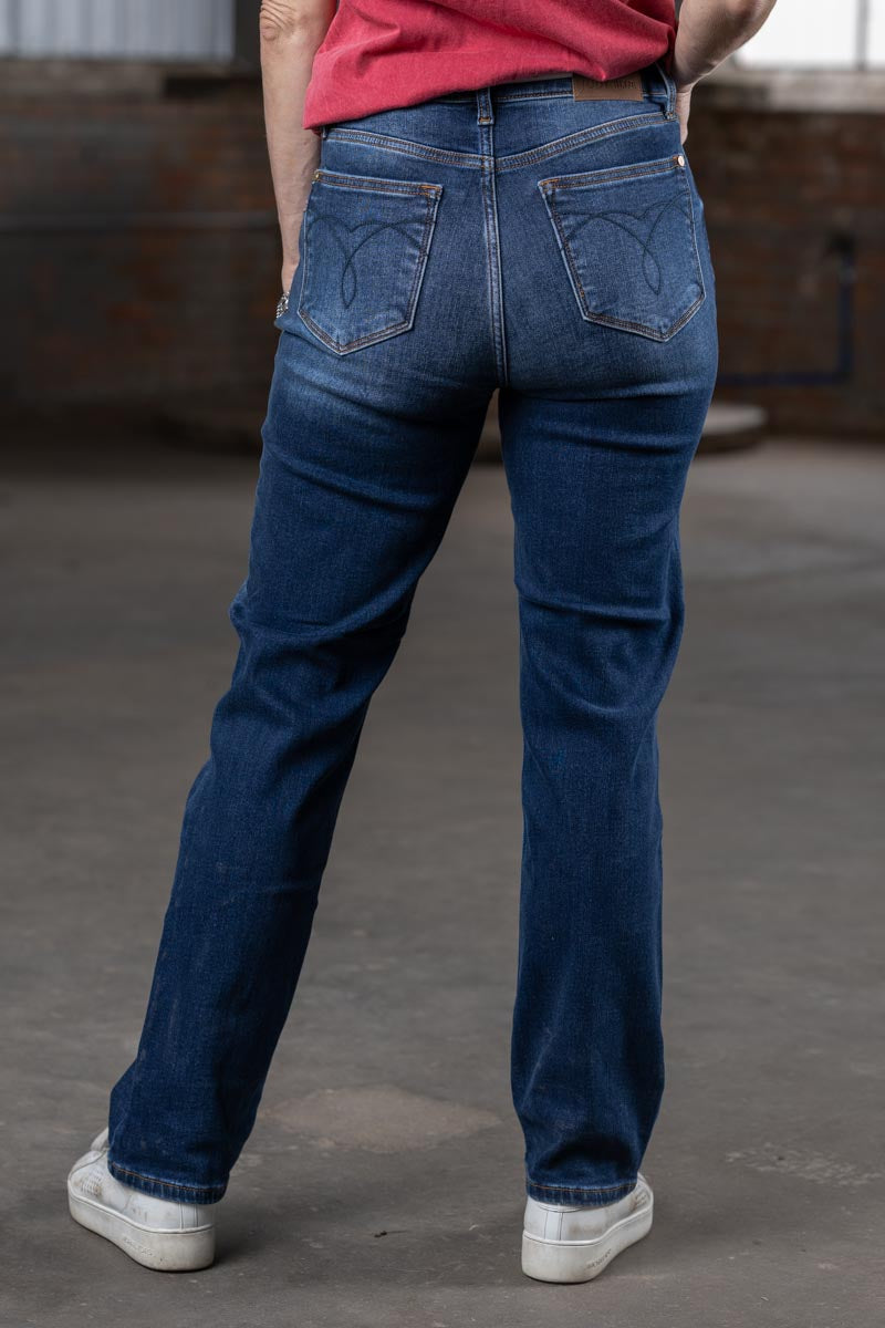 Judy Blue Vintage Wash Therma Denim Straight Leg Jeans – Women’s Boutique Denim
