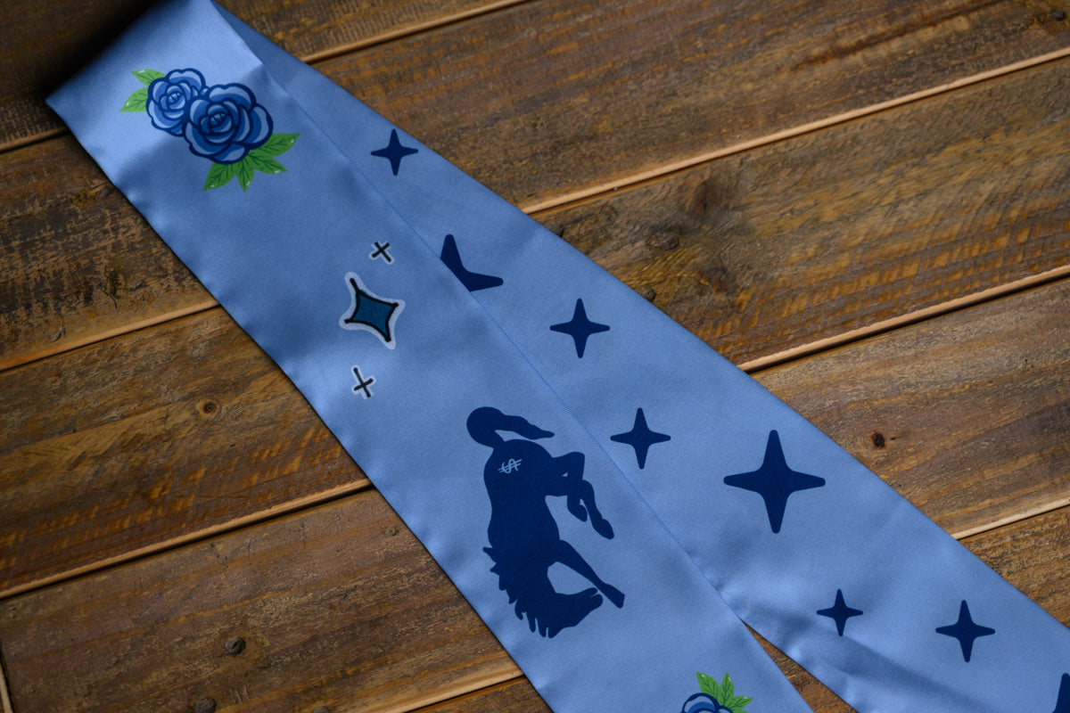 Horse Money Turquoise Company Horse Money Bleu Scarf – Western Boutique Fashion Scarf