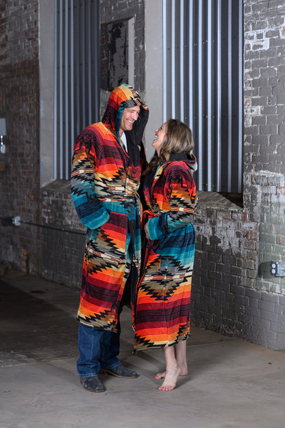 Pendleton Saltillo Sunset Cotton Terry Velour Bathrobe – Unisex Luxury Robe