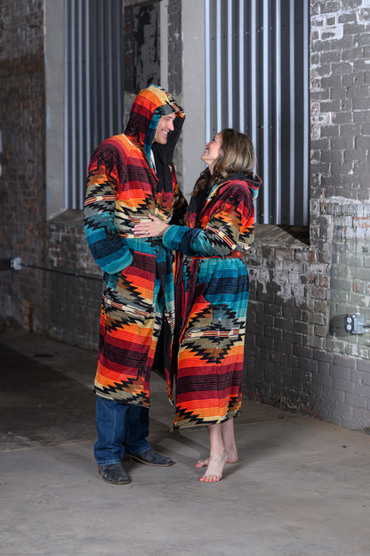 Pendleton Saltillo Sunset Cotton Terry Velour Bathrobe – Unisex Luxury Robe