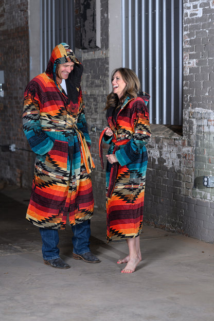 Pendleton Saltillo Sunset Cotton Terry Velour Bathrobe – Unisex Luxury Robe