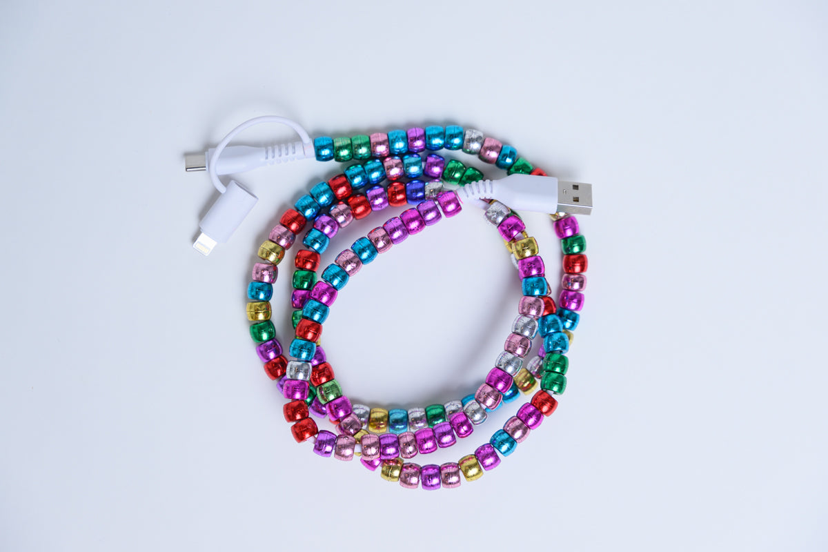 Erimish Multi-Christmas Beaded Phone Charger – Festive Portable Power Bank
