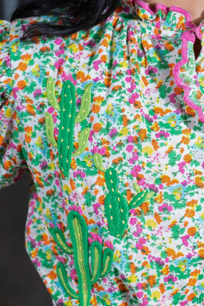 Ivy Jane Ditsy Nopal Dress – Women's Boutique Southwestern Print Dress