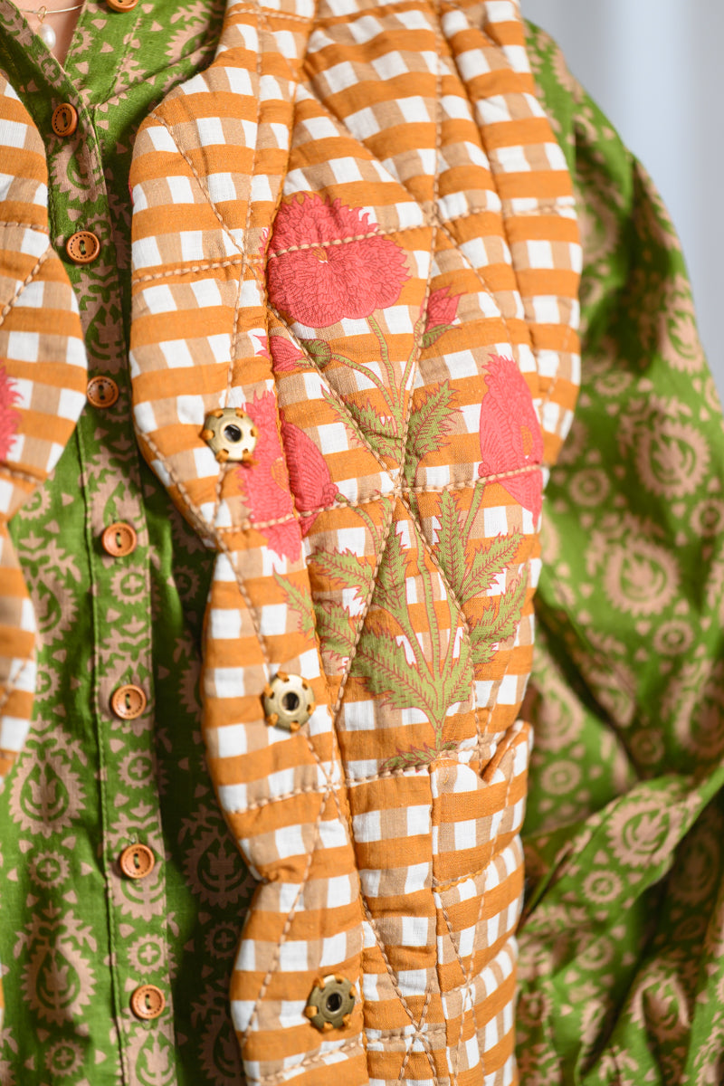 Ivy Jane Gold Quilted Vest for Women