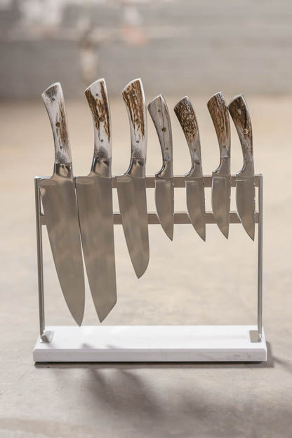 STS Ranch x Exotic Texas Knives Elk Antler Kitchen Knife Set