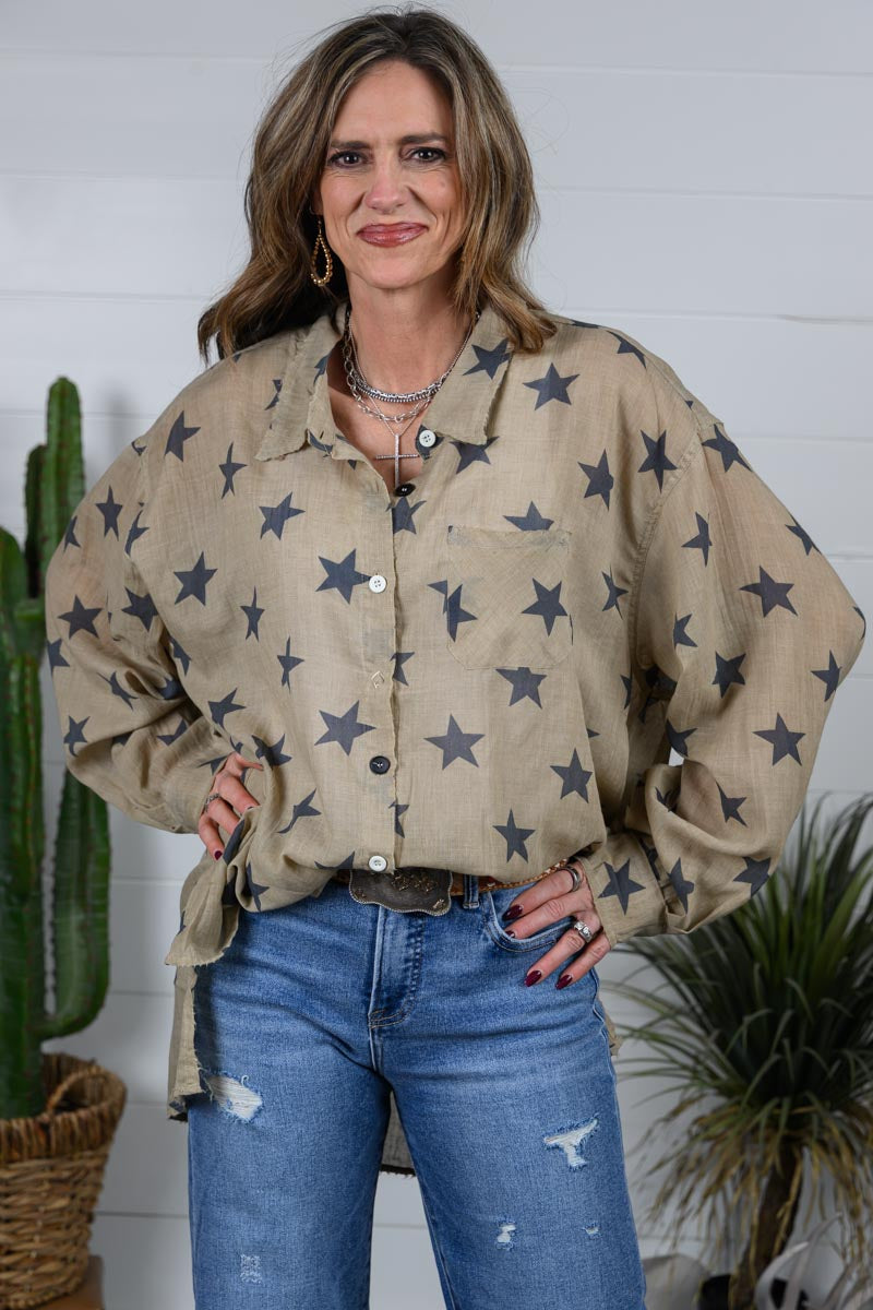 Starburst Top - Navy