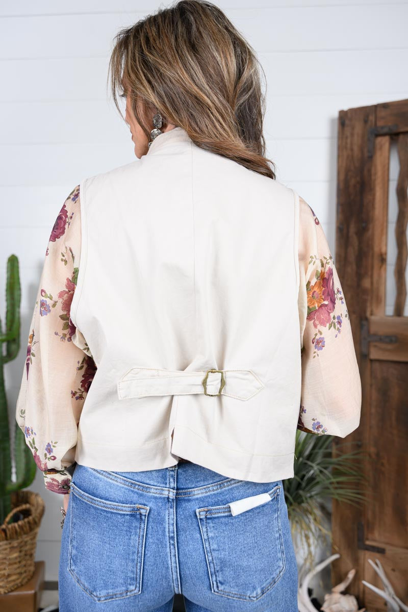 Mesmerized Vest - Parchment Corduroy