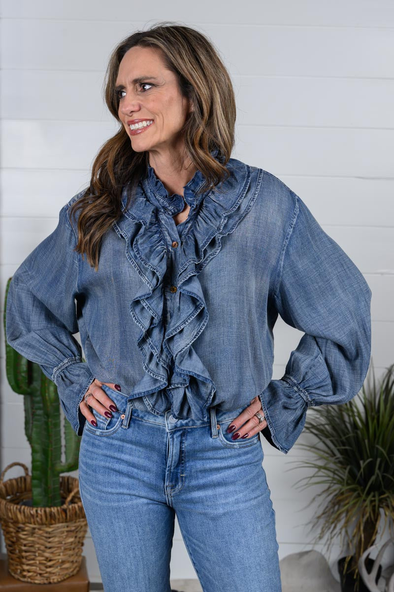 A Ruffle In Time Top