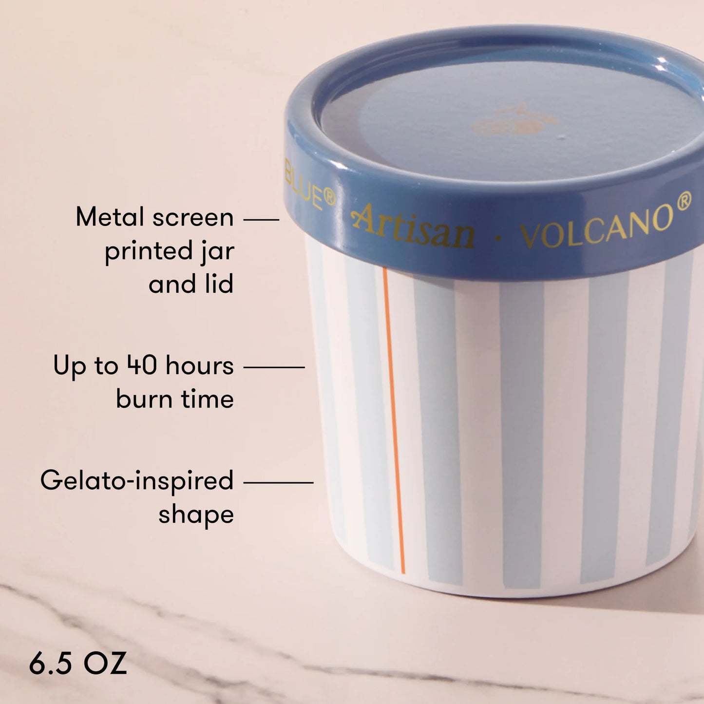 Capri Blue Volcano Artisan Gelato Cup Candle – 6.5 oz Signature Scent Candle