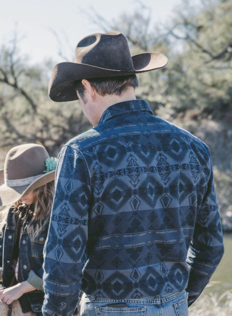 MENS COLT PEARL SNAP LONG SLEEVEE SHIRT - AZTEC