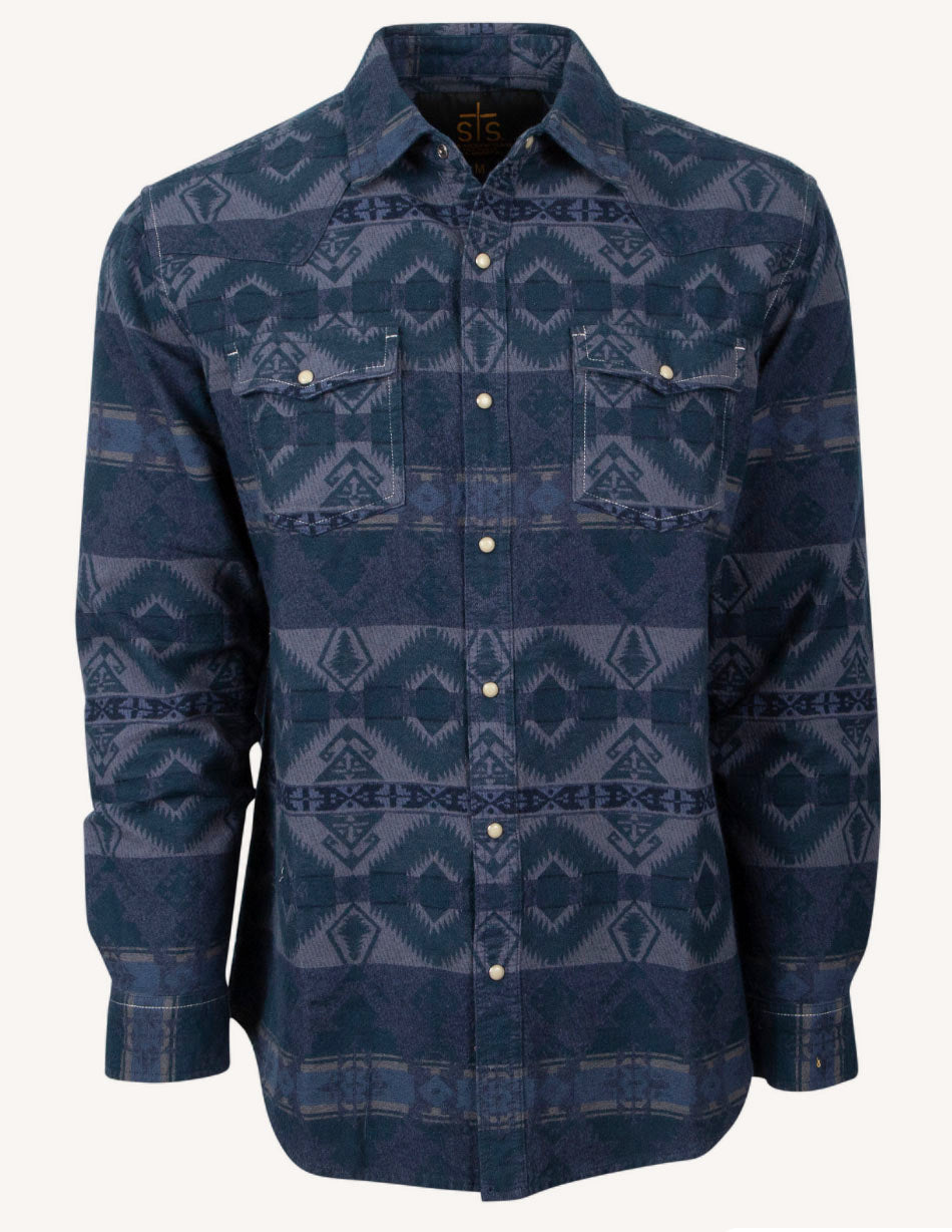MENS COLT PEARL SNAP LONG SLEEVEE SHIRT - AZTEC