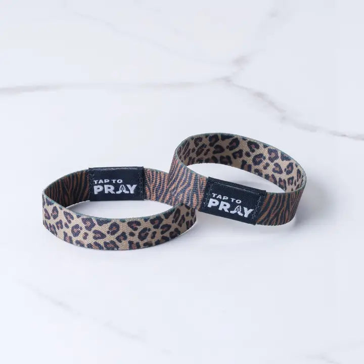 Tap To Pray Wristbands - Safari Leopard