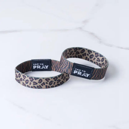 Tap To Pray Wristbands - Safari Leopard
