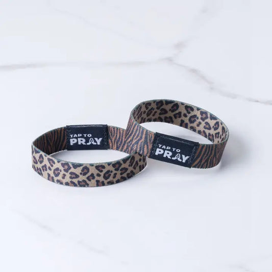 Tap To Pray Wristbands - Safari Leopard