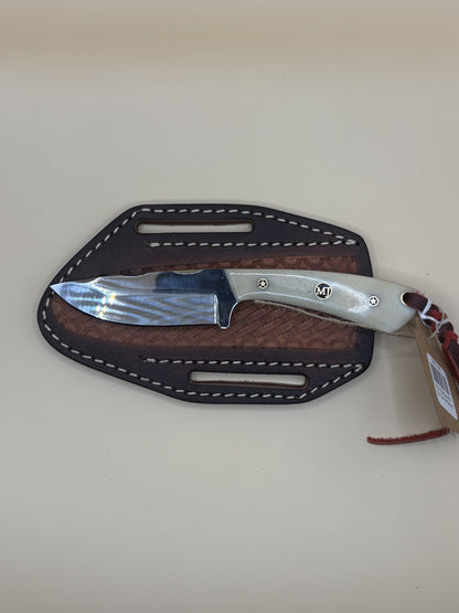 Exotic Texas Knives D2 Camel Bone Handle Knife – Premium Handmade Fixed Blade for Men