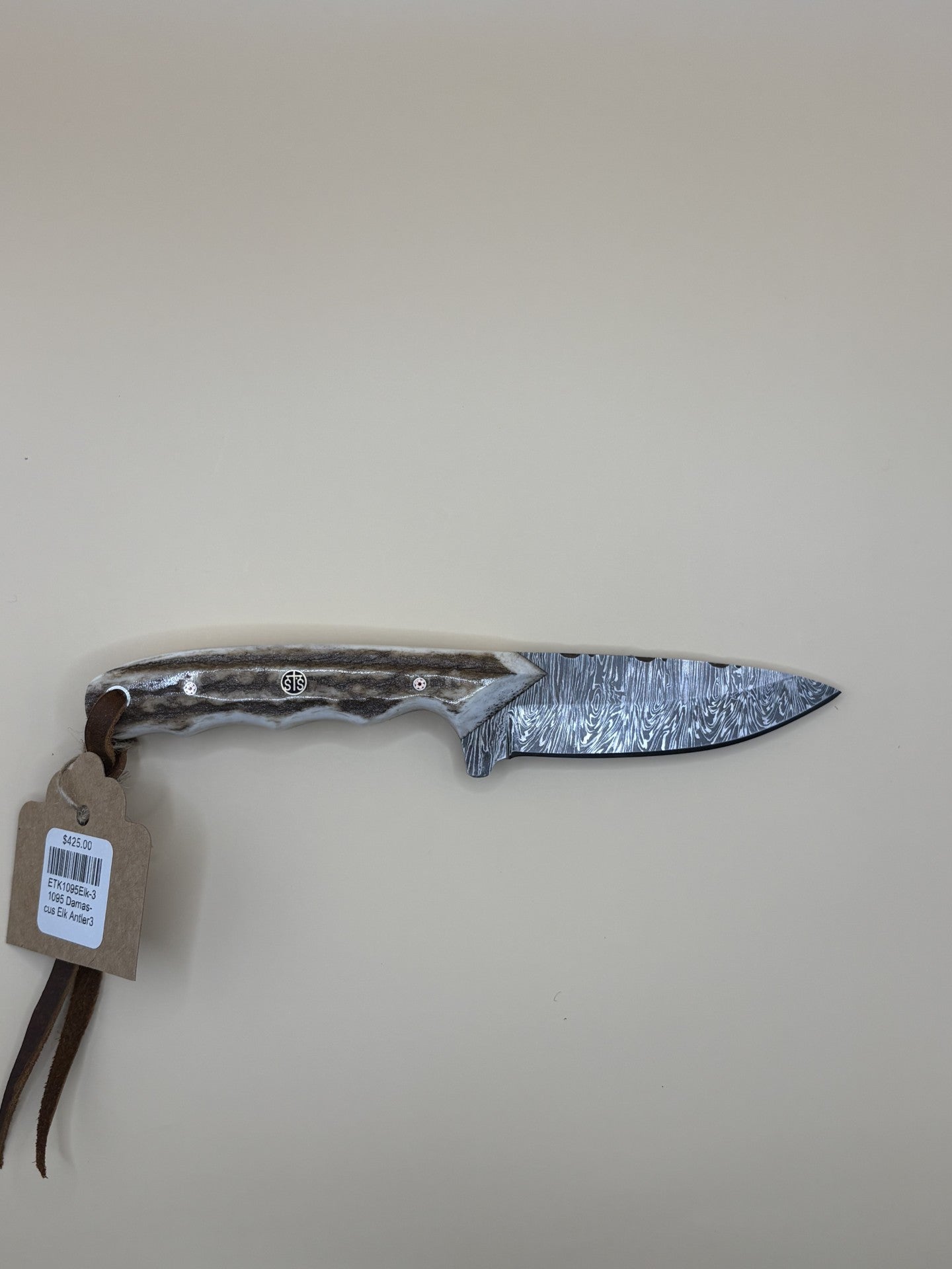STS Ranch x Exotic Texas Knives 1095 Elk Antler Handmade Knife