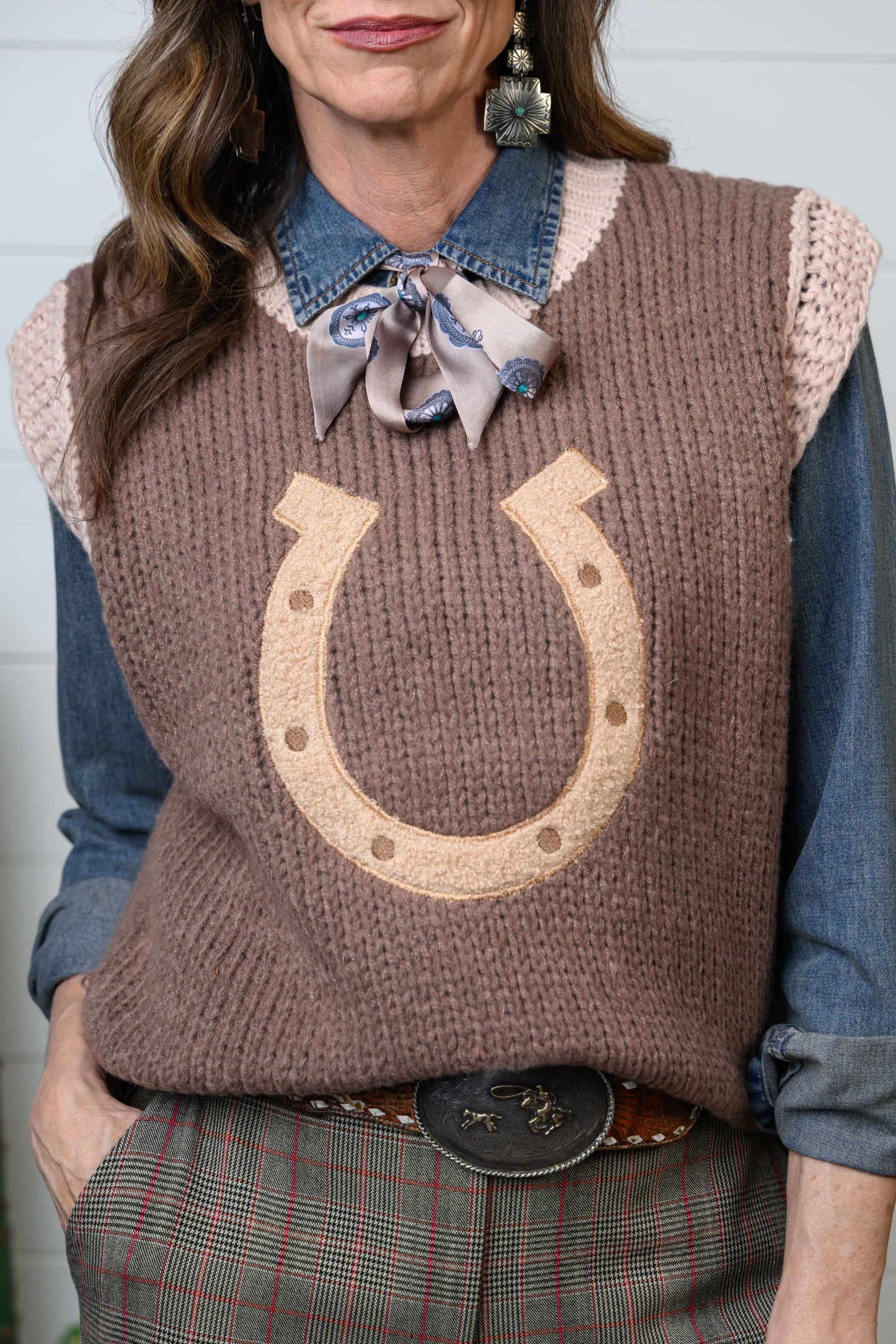 LADIES PARKER DENIM PEARL SNAP SHIRT