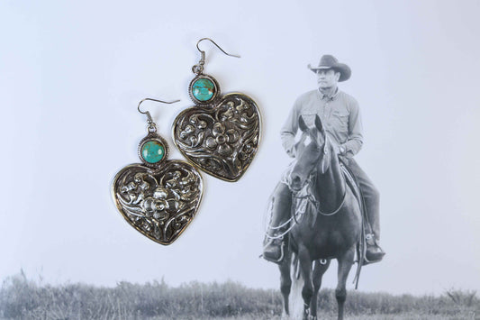 Turquoise Heart Earring