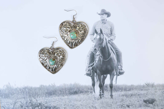 Turquoise Heart Earring 2