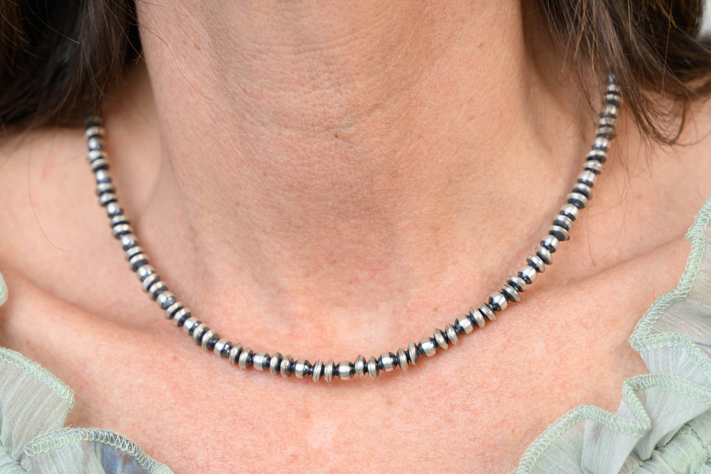 Sterling Silver 18” Western Pearl Necklace