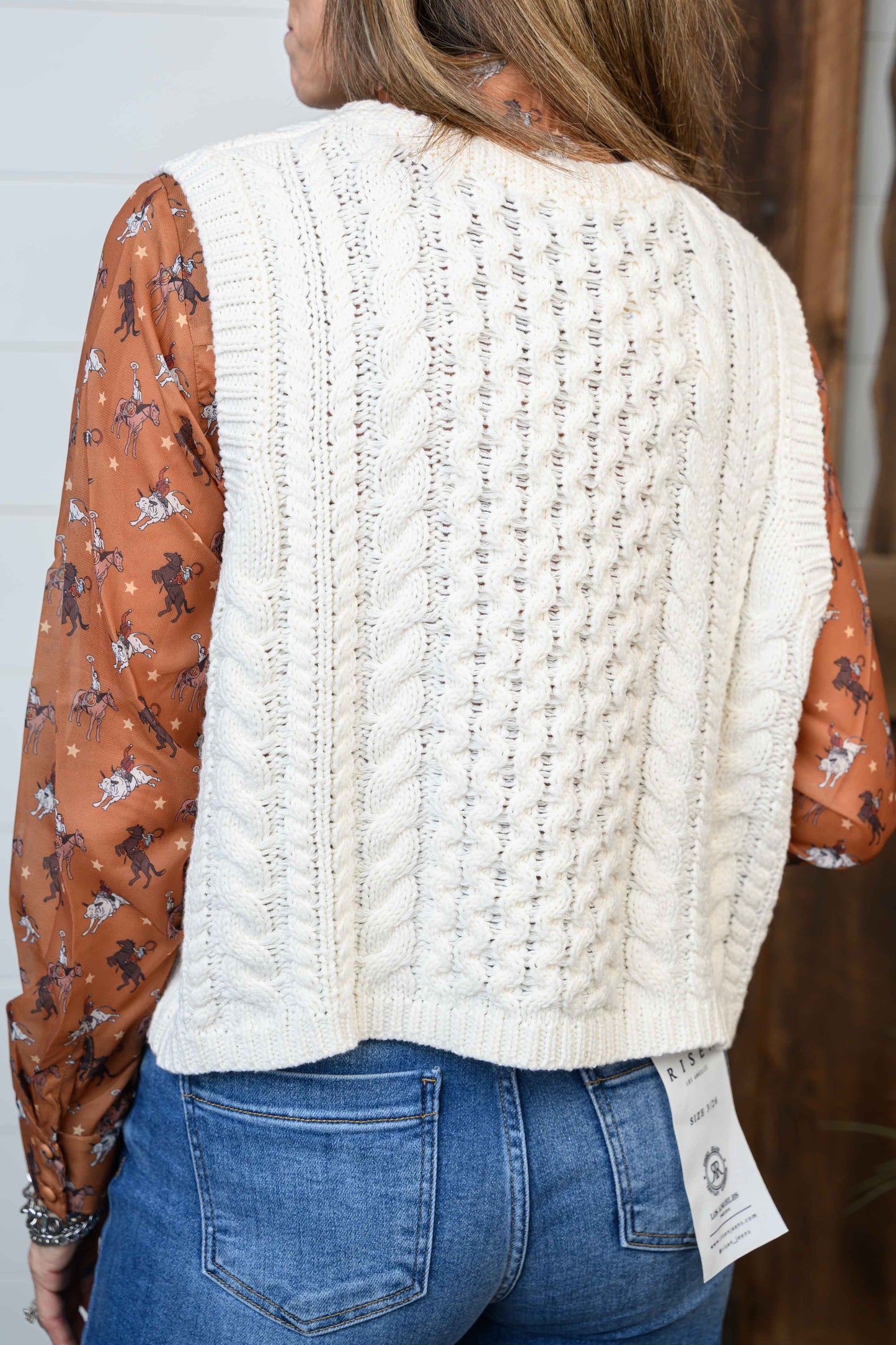 Chiffon Western Print Blouse