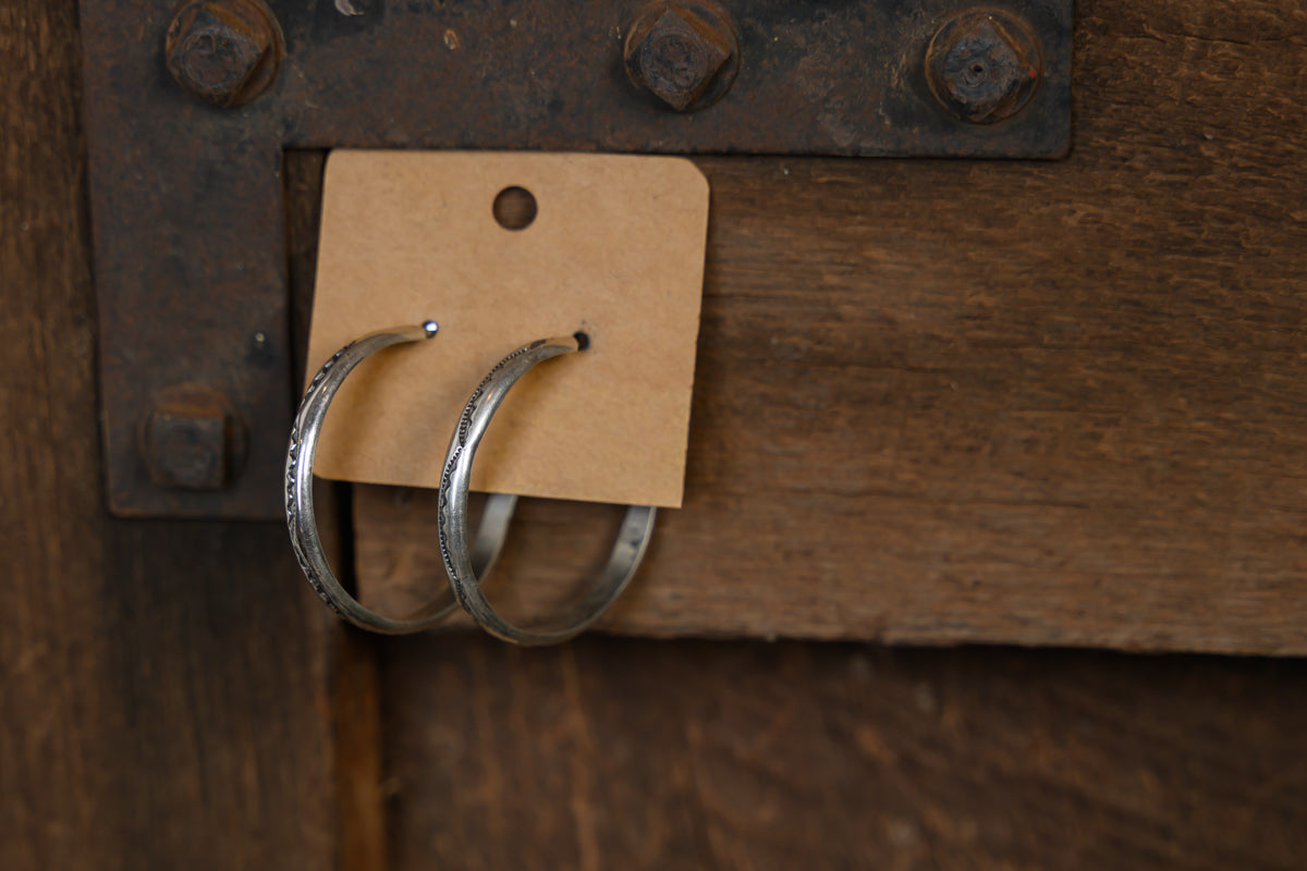 Large Aztec Hoop Earrings