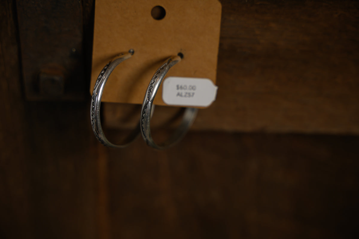 Large Aztec Hoop Earrings