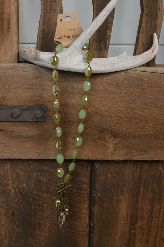 Pale Green Bead 22" Necklace