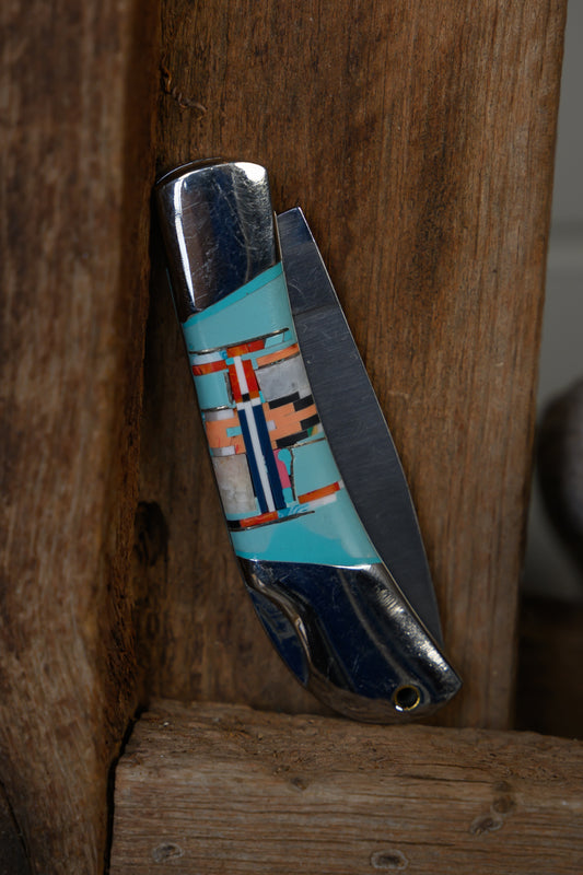 Pocket Knife Inlay Turquiose