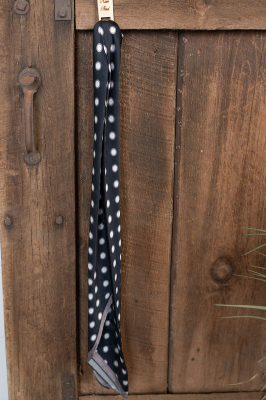 Wild Rag Circle Dots Black, Taupe, White