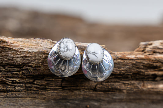 White Buffalo Seashell Earrings