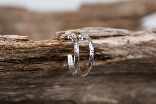 Medium Aztec Hoop Earrings