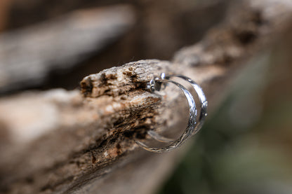 1" Silver Hoop Earrings