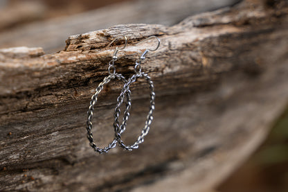Chain Circle Hoop Earrings