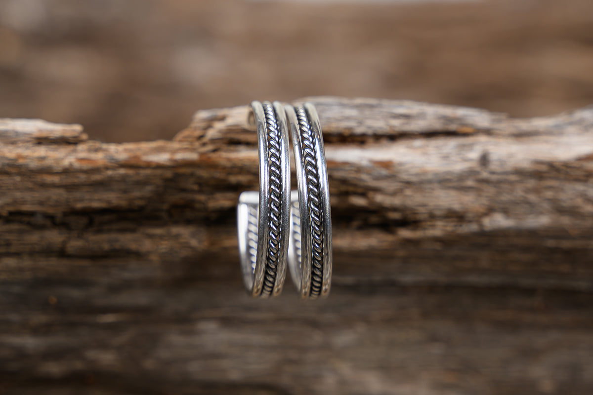 Rope Inlay Hoop Earrings