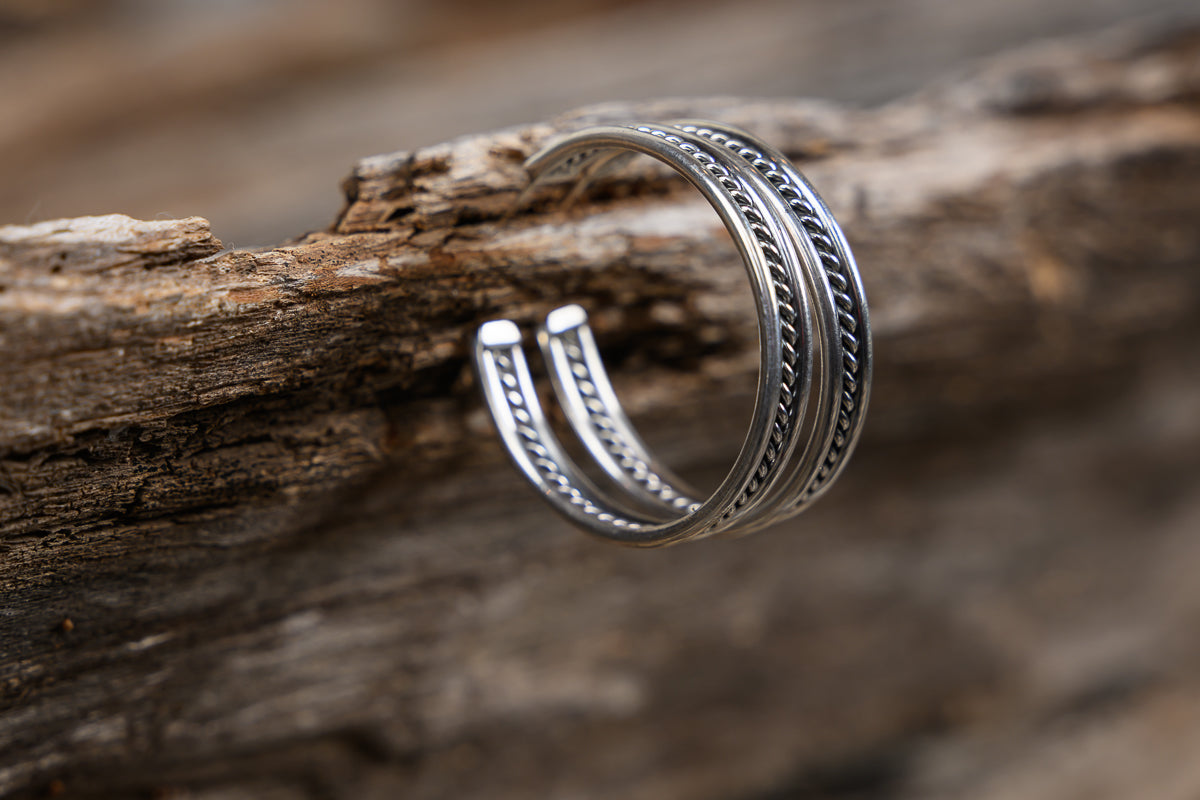 Rope Inlay Hoop Earrings