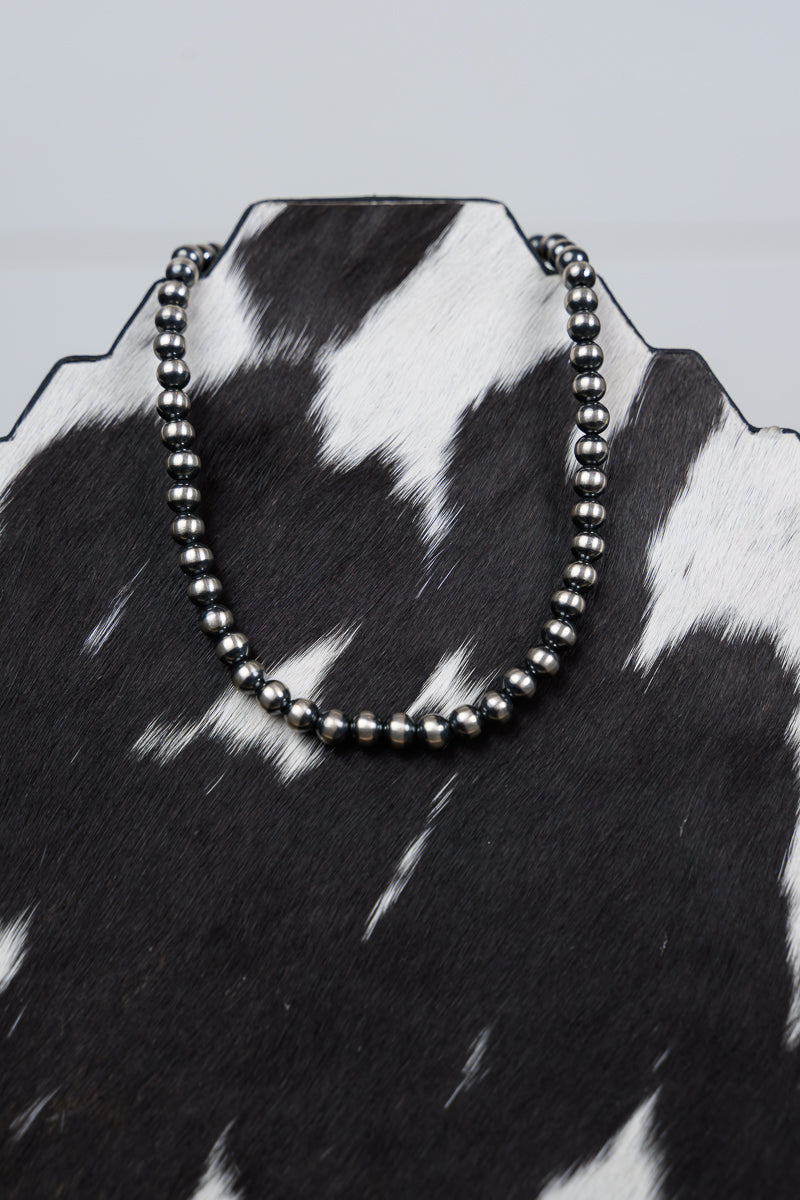 14" 7 mm Sterling Silver Pearls